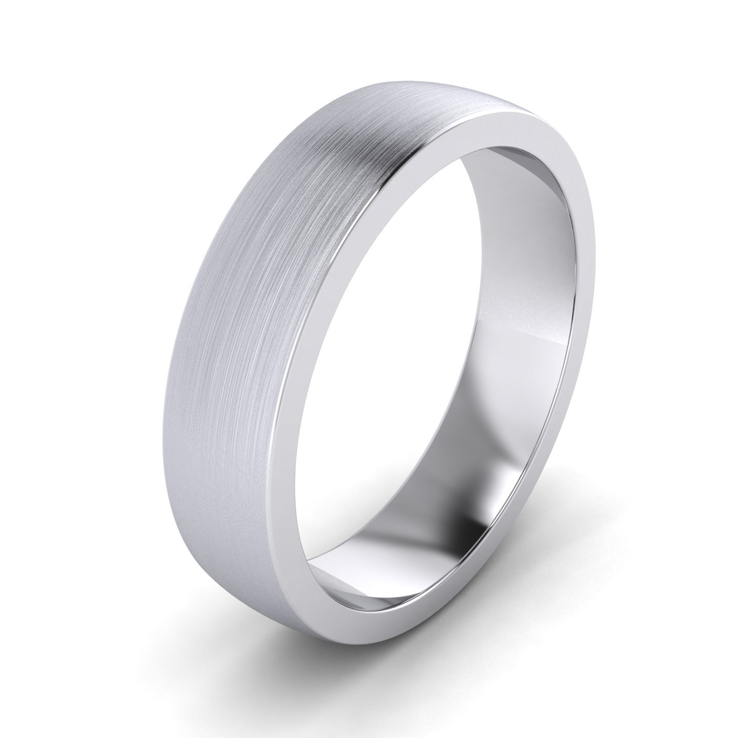 Anillos de boda de plata de ley 5 mm cepillado mate unisex de diseño súper pesado 8