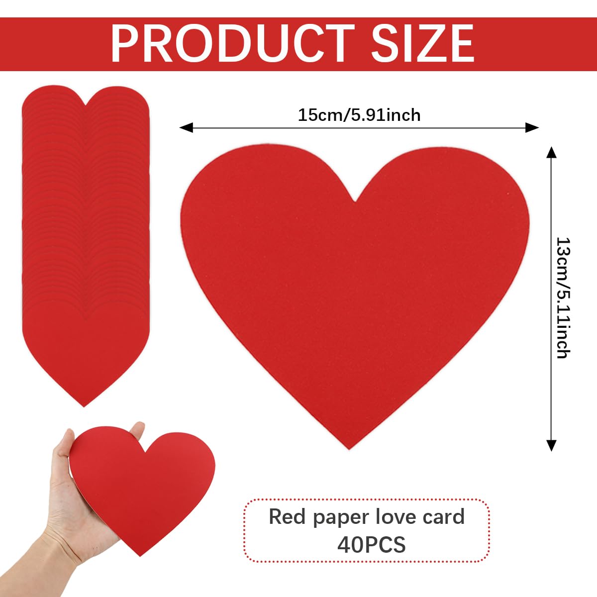 80 Stück Rote Papierherzen Mit Juteschnur - Valentinstag Deko & Geschenkanhänger