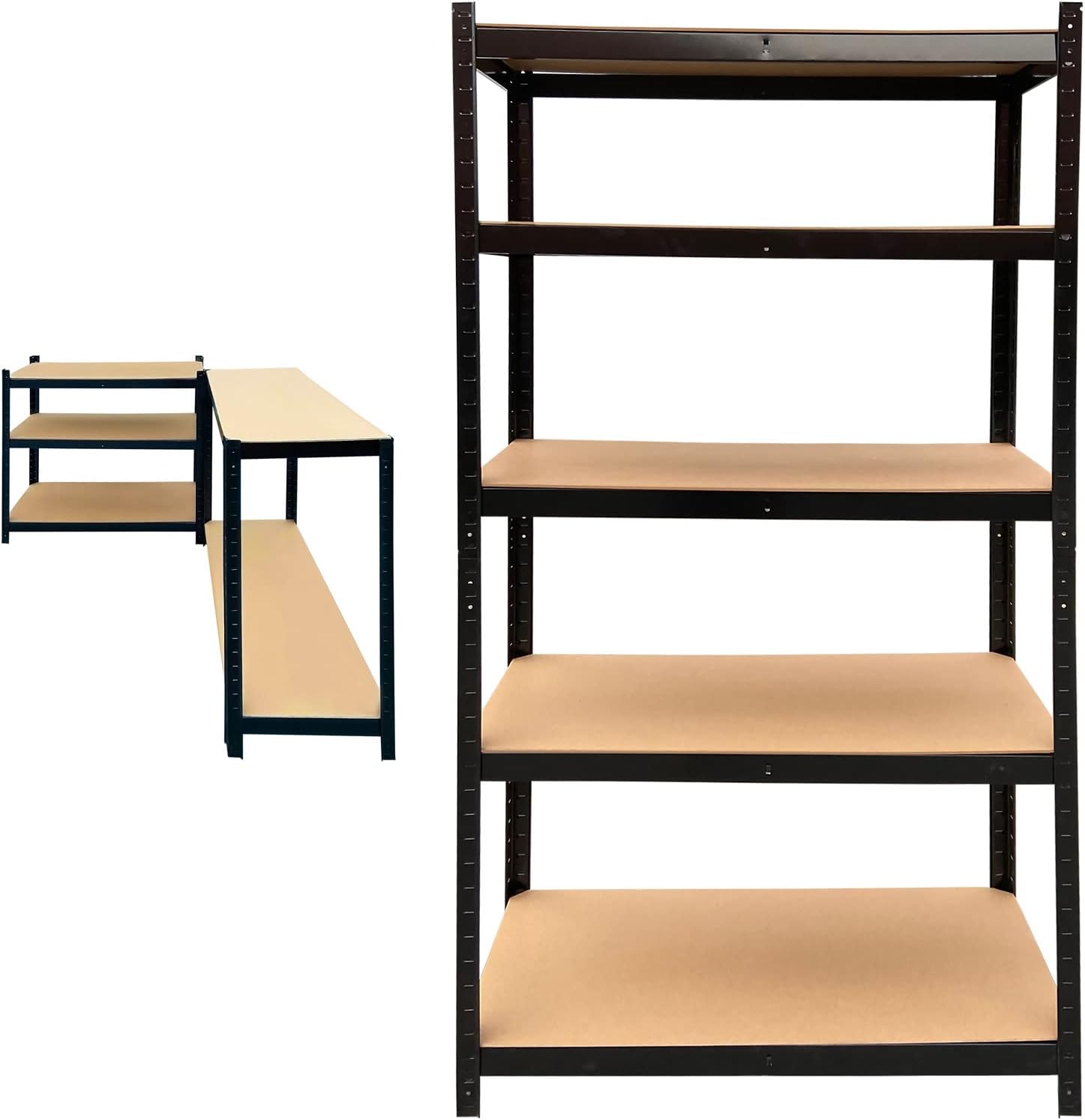 Bowoshen Storage Shelves 5Tier 77in Height Garage Shelving