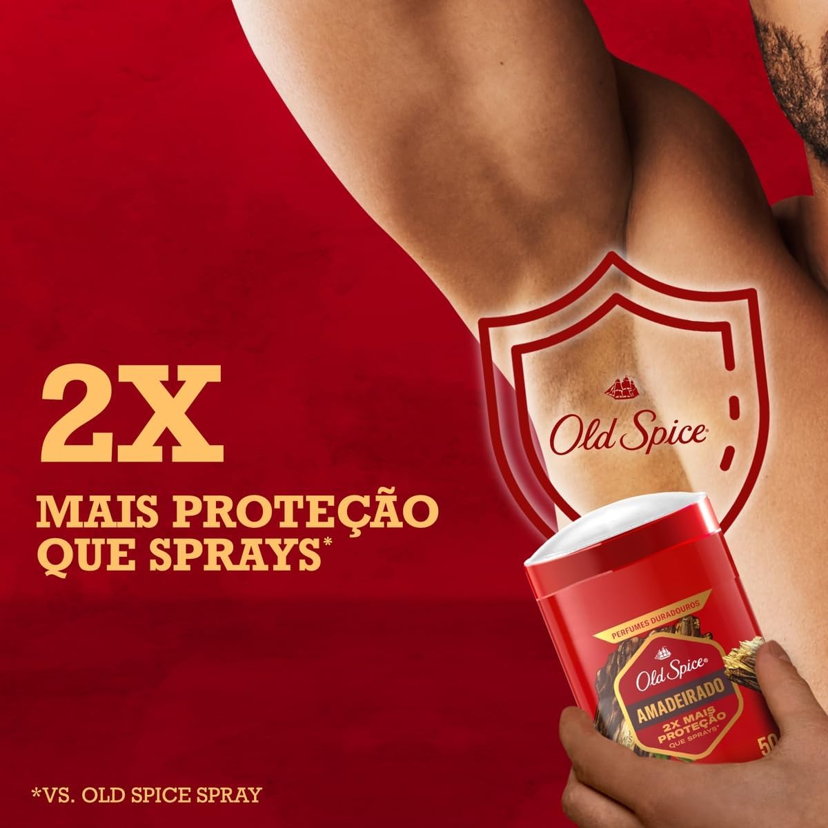 Old Spice Desodorante Antitranspirante Barra Amadeirado 50 g