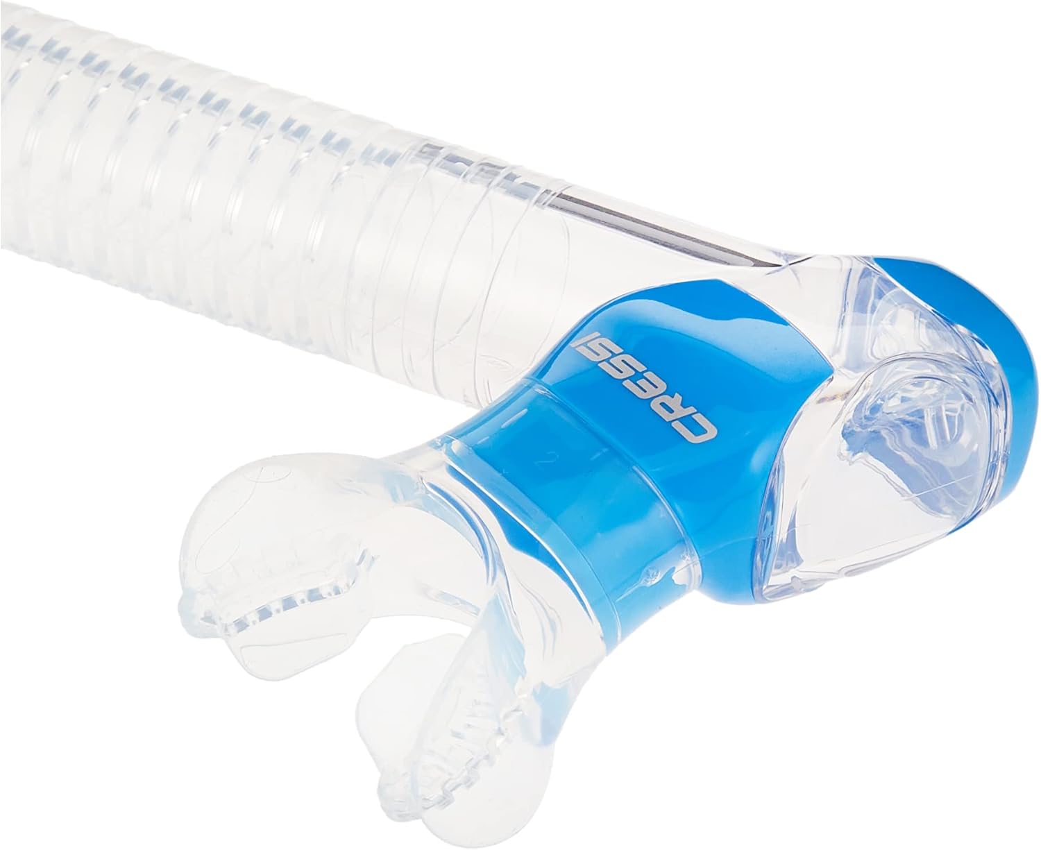 Cressi Adult Diving Dry Snorkel with Splash Guard and Top Valve | Supernova Dry Snorkel (Clear Pastel Blue) : Sports & Outdoors