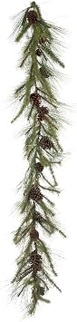 6 Ft Artificial Pine Garland with Pinecones, Plastic, Indoor Seasonal Decor