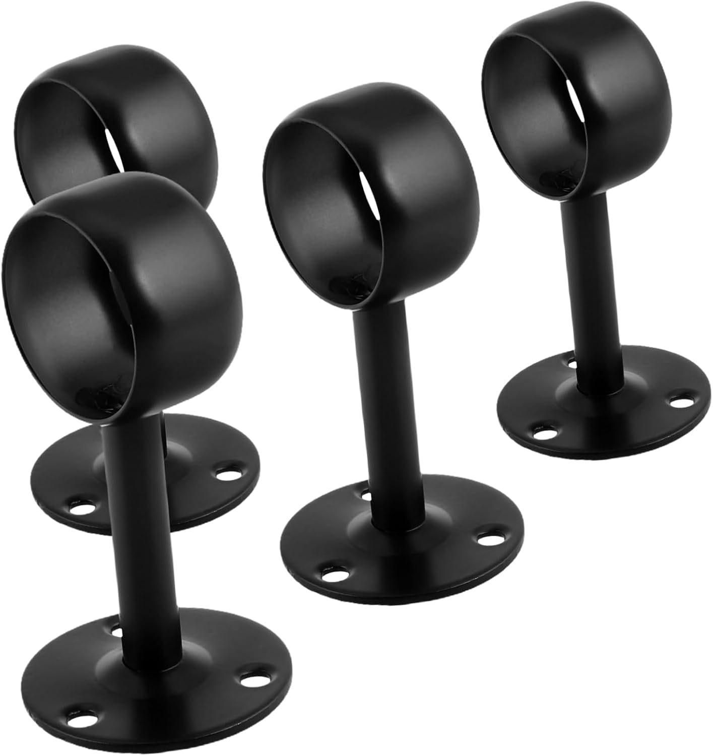 4pcs Heavy Duty Stainless Steel Closet Rod Support Brackets Ceiling Mount Sturdy Closet Pole Holders for Shelving and Hanging for Home and Garage Use