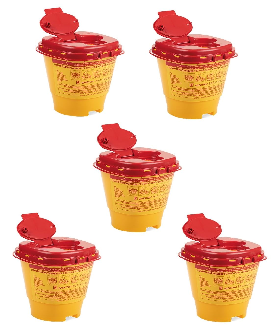 Kanülenabwurfbehälter 77.3884.020-5 Stck.- Carmesin® 2,0 Ltr. Multi-Safety twin 2000