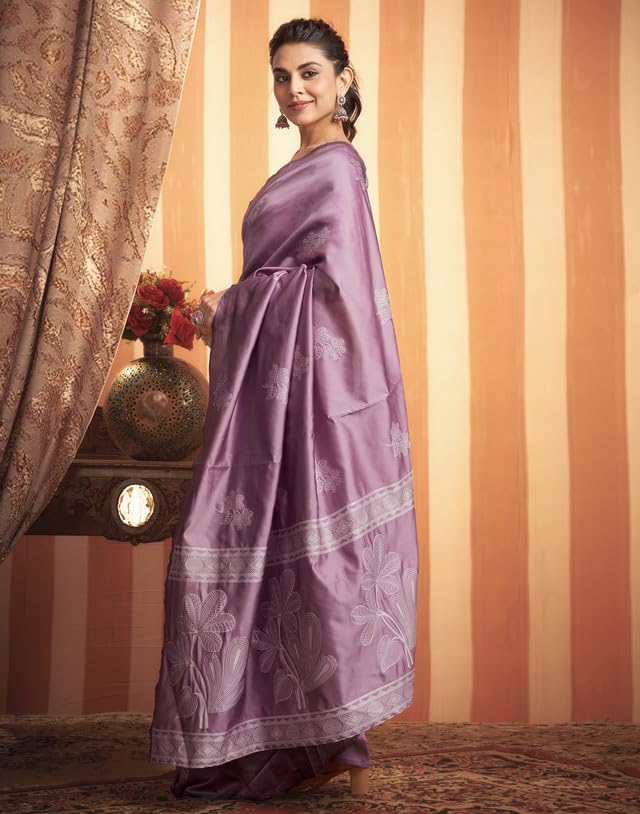 Image of SIRIL Women's Kanjivaram Soft Silk Saree Pure Silk Saree With Unstitched Blouse Piece