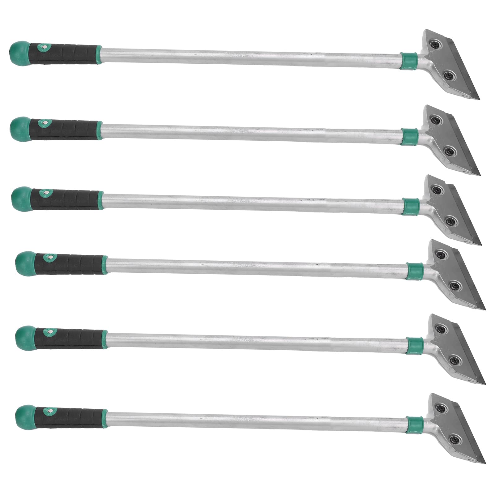 6 Piezas Cuchillo Rascador de Aleación de Aluminio para Limpieza de Paredes de Vidrio de Piso Herramienta Rascadora de 60 cm con Cuchilla de Afeitar Reemplazable y Mango de Goma