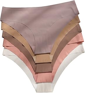 Sponsored Ad - SheIn Women's 5 Piece No Show Invisible Panties Seamless Low Waist Underwear Briefs