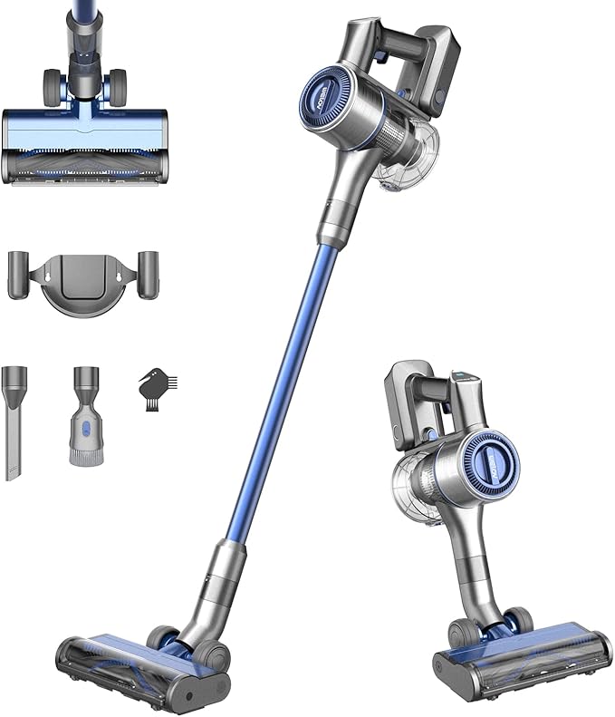 Cordless Vacuum Cleaner, Welov S30 Stick Vacuum with 30KPa Powerful Suction, 350W