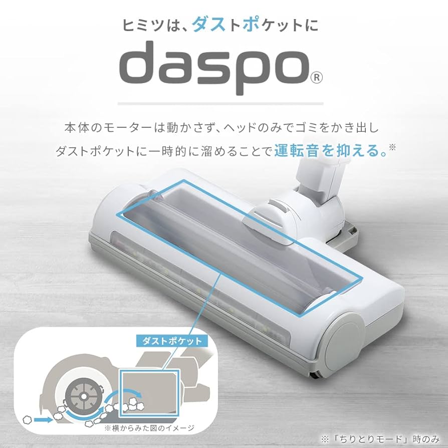 IRIS OHYAMA スティッククリーナー daspo SCD-190P-W SCD-190P-W 充電式サイクロンスティック掃除機 daspo アイリス
