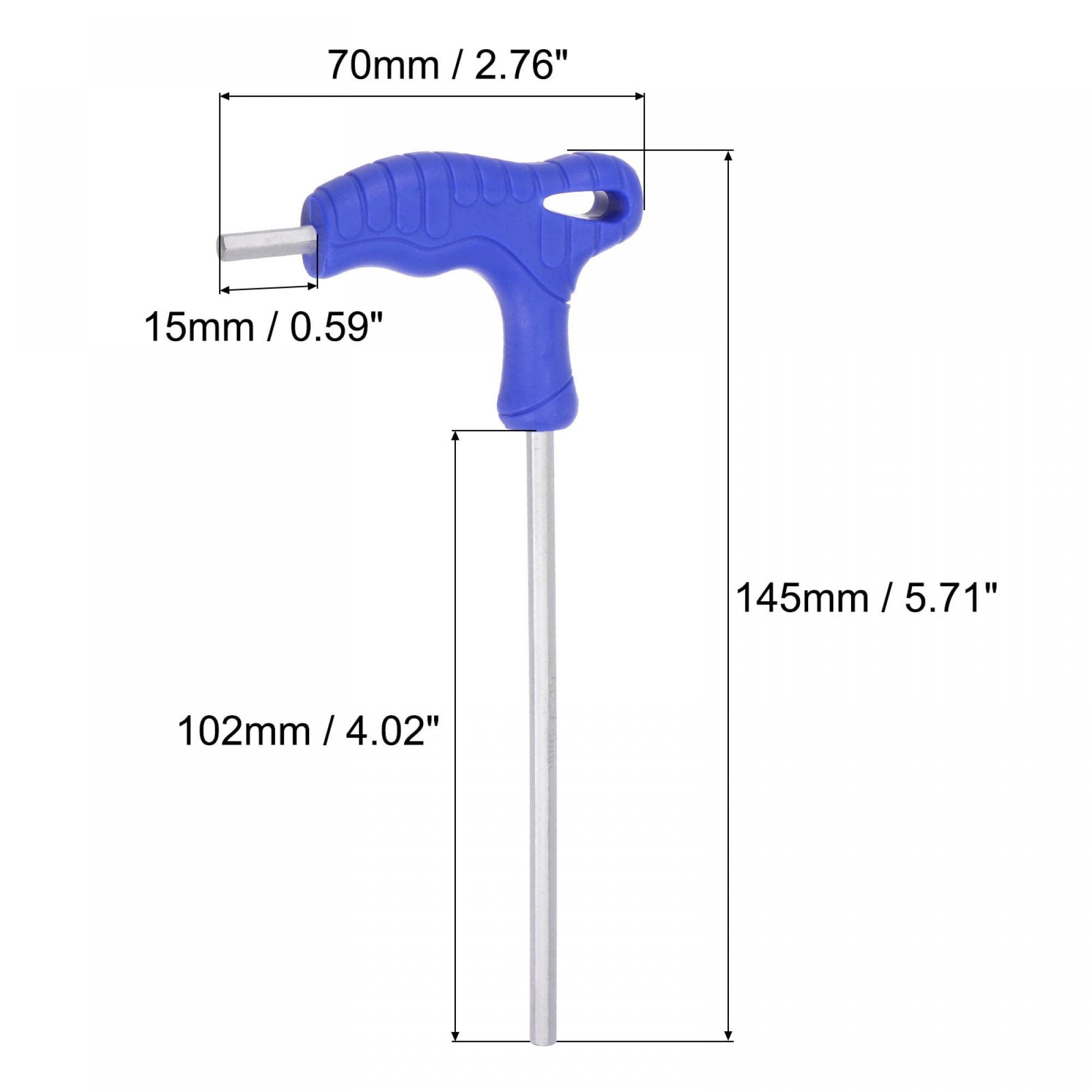 TOP-VIGOR 2Pcs 4mm Hex Key T-Handle, T Bar Dual End Wrench Spanner Allen Key for Home Repair and Mechanical Maintenance, Metric CR-V Steel - Image 2