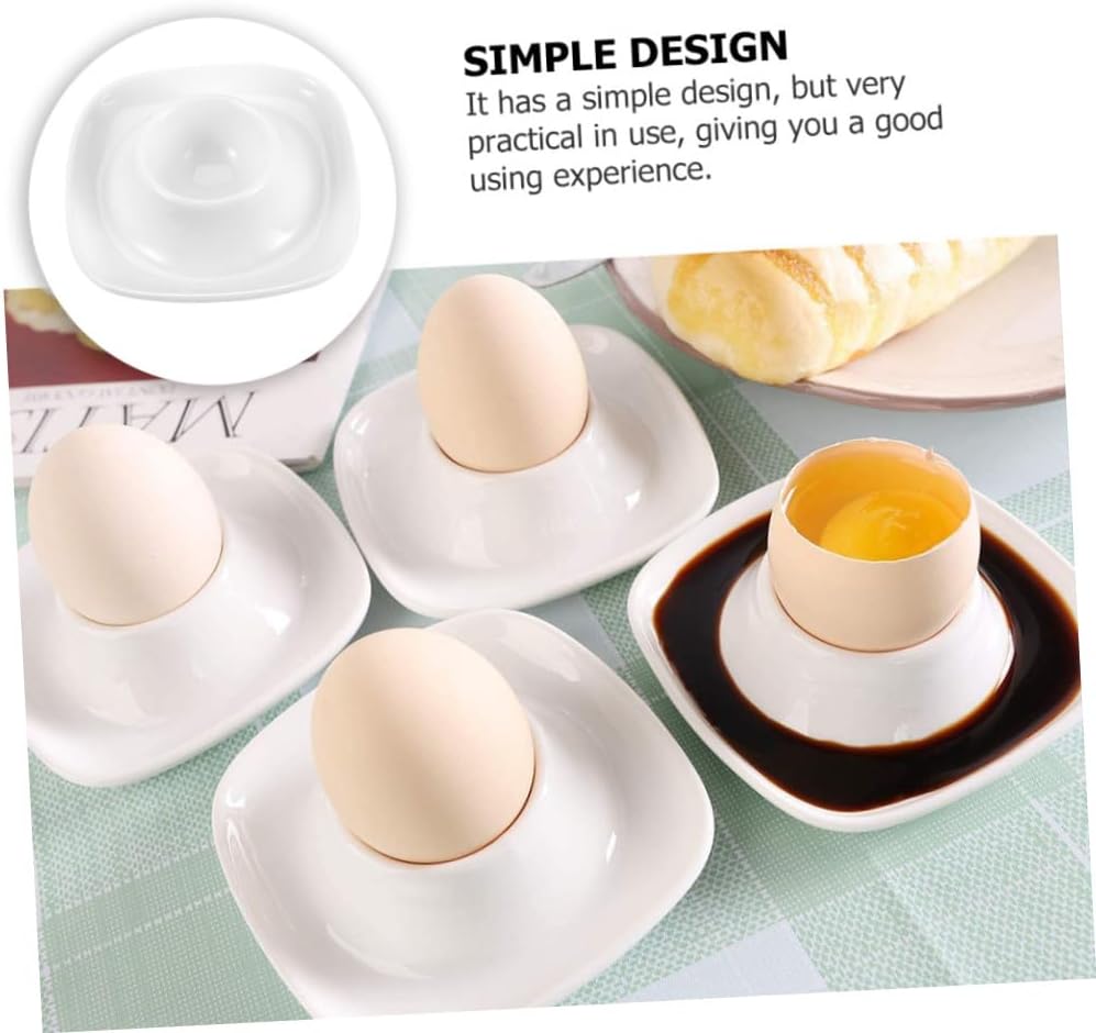 2pcs Creative Ceramic Egg Cups for Soft Boiled Eggs for Daily Use Dishwasher Safe Kitchen Accessories for