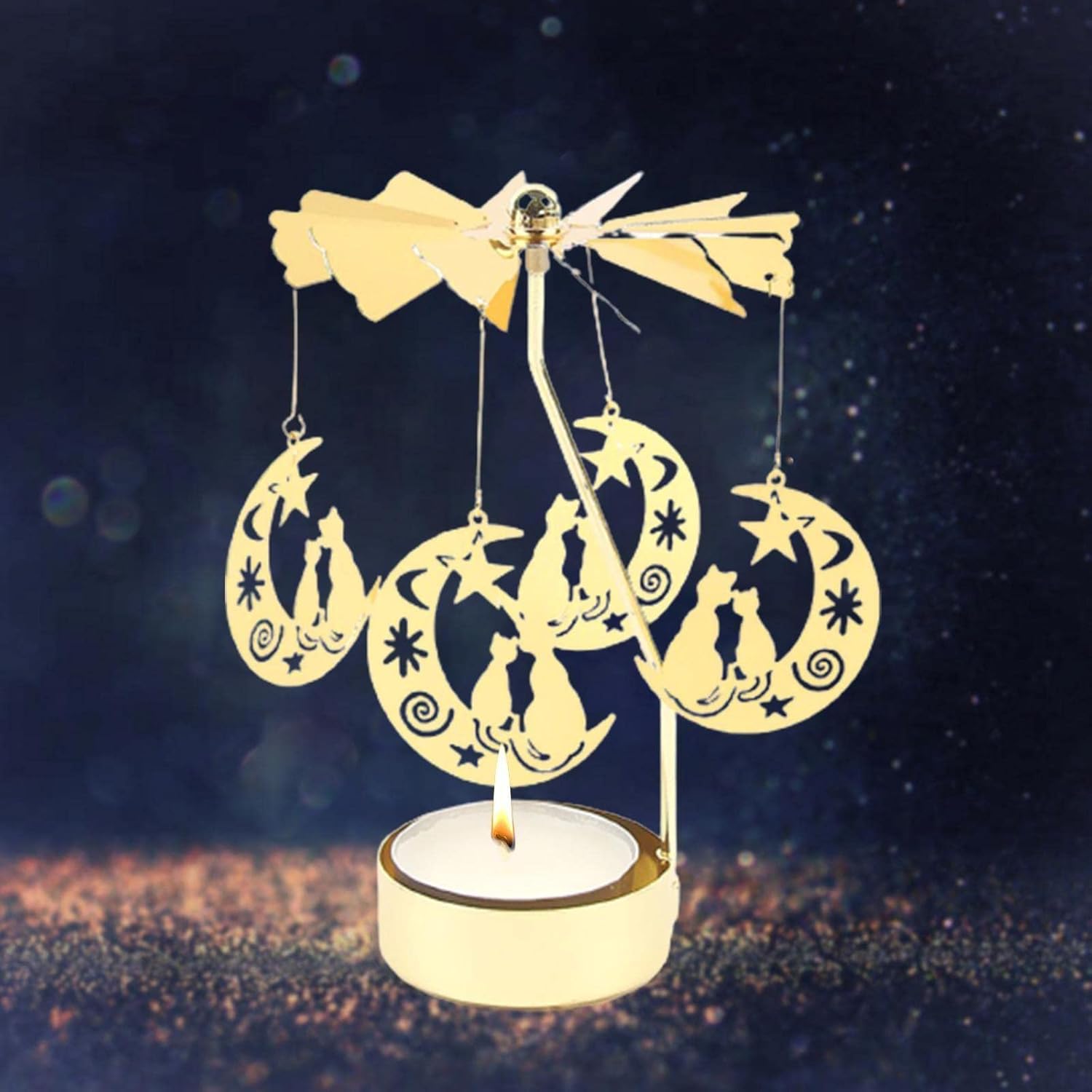 Silver Gold Candlesticks Rotating Romantic Rotation Party