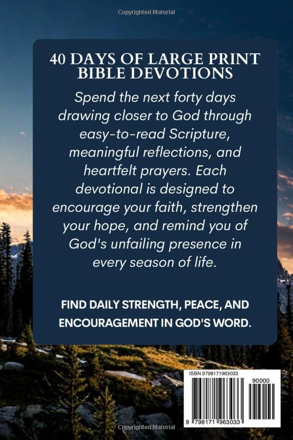 The Elderly Men's Devotional (Large Print): A 40-Day Christian Devotional in Large Print for Elderly Men, Senior Men, and Aging Fathers, with Short, ... for Strength and Faith in Life's Later Years image 3