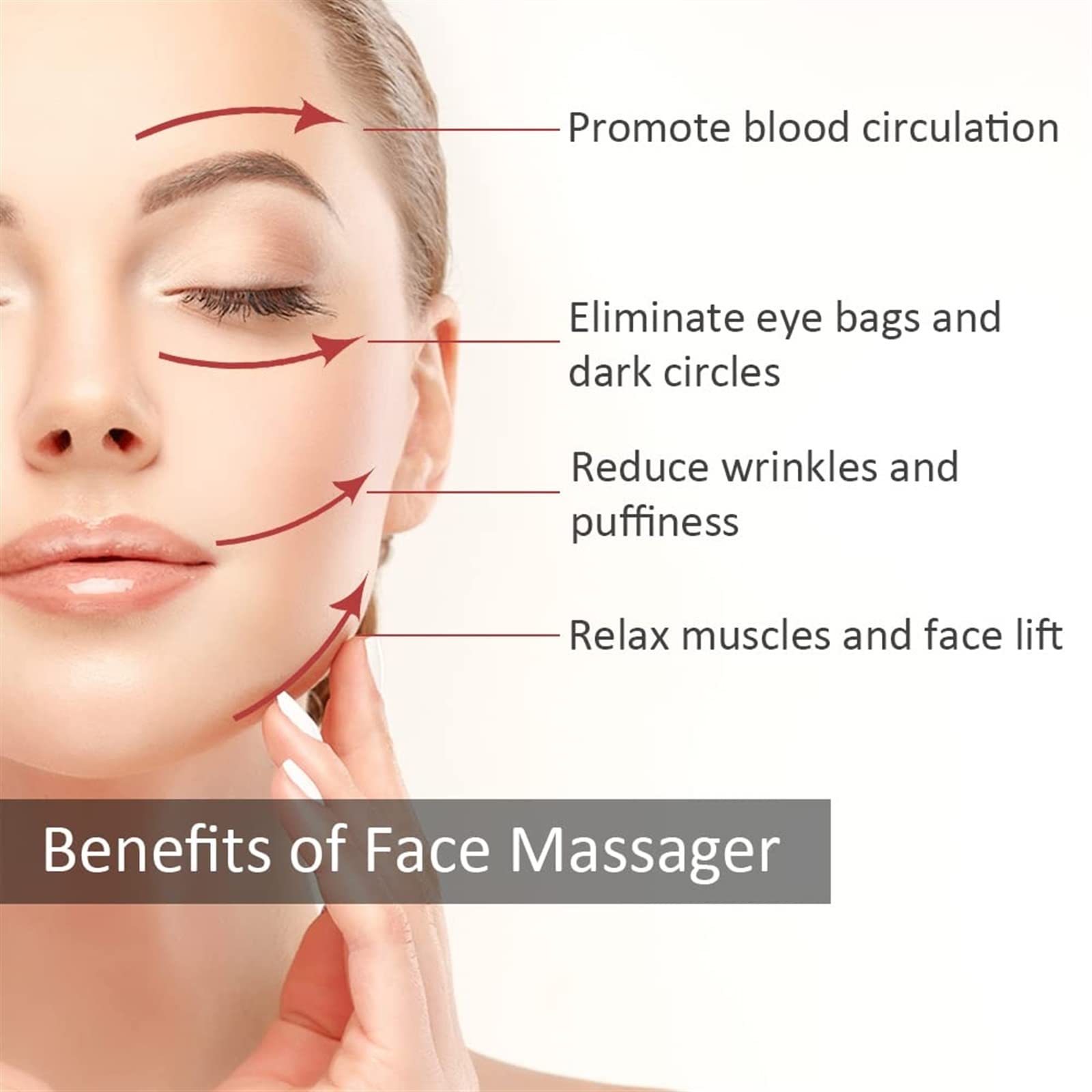 MOBYAT Herramientas de masajeador Facial Gua Sha de Acero Inoxidable for el Cuello de la Cara, Herramienta de raspador de Cara de Metal Gua Sha, Estiramiento Facial raspado de Cara en V 1 Uds