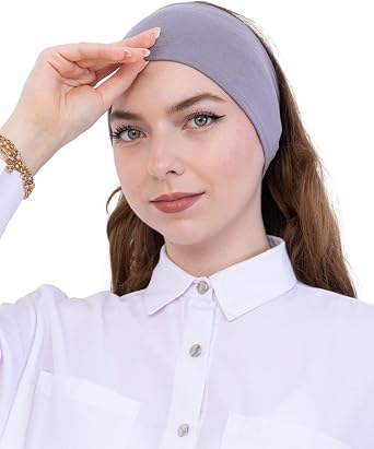 Prien Women Cotton Hijab Cap, Stretchy Head Cover, Pre-Sewn Inner Muslim Scarf Undercap, Non Slip Headband for Daily Wear