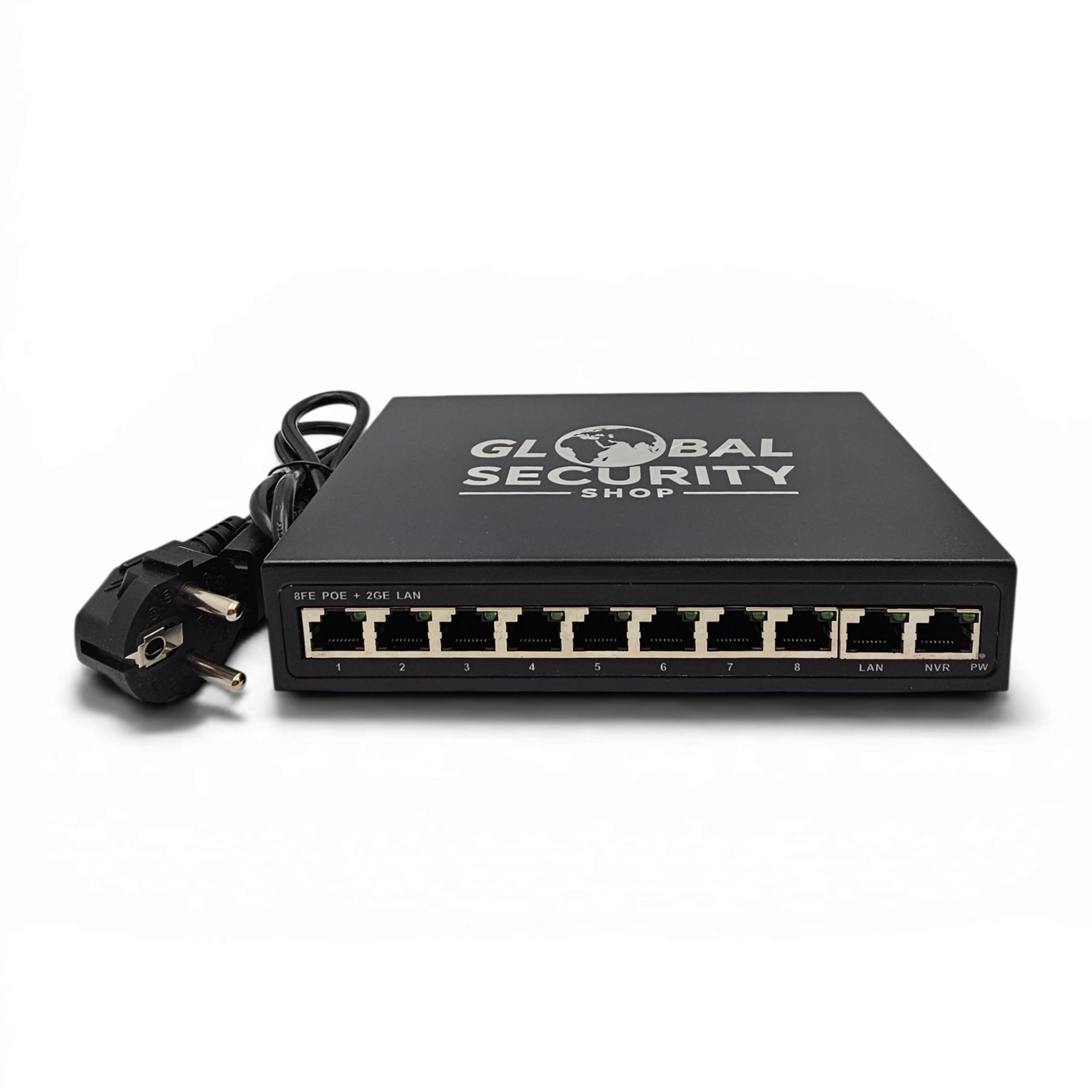 GSS Pro Switch PoE 8 Ports + 2 Uplink Gigabit, Commutateur Réseau Non Géré 120W, Norme IEEE 802.3af/at, Plug & Play, pour Caméras IP Vidéosurveillance et NVR