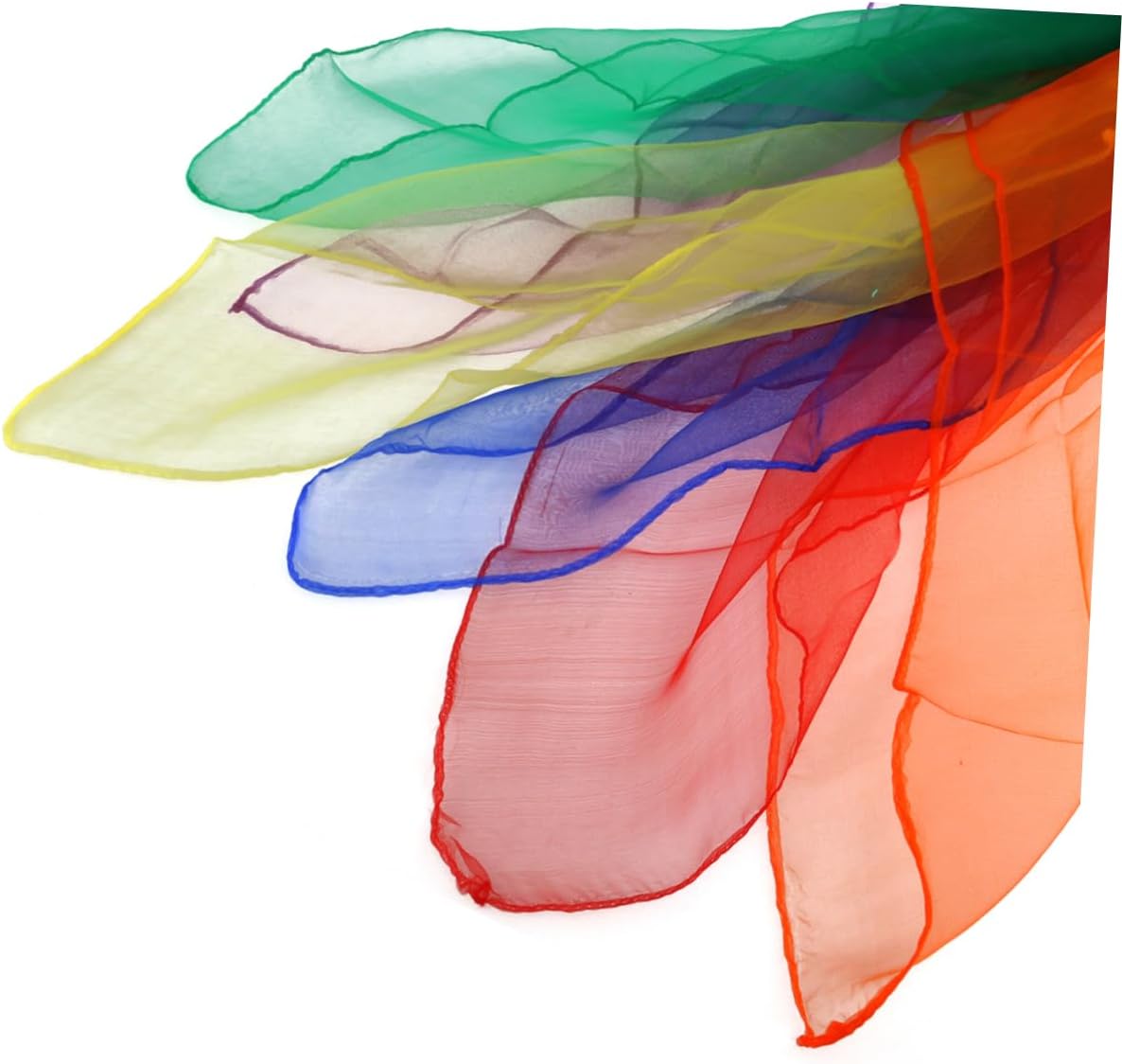 NOLITOY 36pcs Dance Silk Scarves for Kids Lightweight Colorful Square Juggling Props 24inch Movement Accessories for Performance and Play Random Color