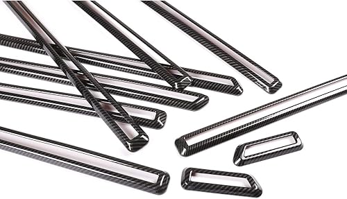 Miniatura 8 de YIWANG Tiras de decoración de puerta ABS Exteror 10 piezas para Mercedes Benz Clase G W463 G350 2019 2020 Accesorios de automóvil (fibra de carbono)