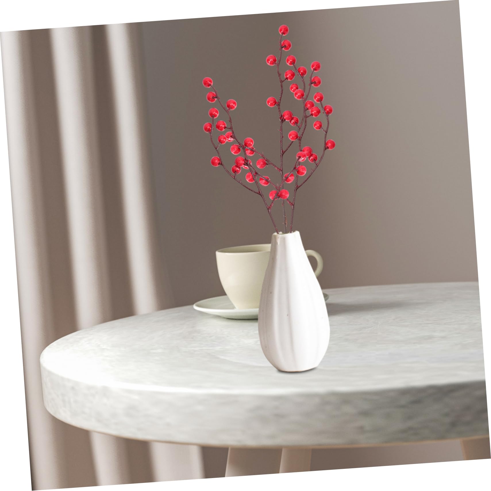PRETYZOOM 60 Piezas Flor Artificial Tallo de Acebo Artificial de Navidad selecciones de de Navidad Artificial Flowers Christmas Tree decoración de Flores de emulación Decoracion Floral