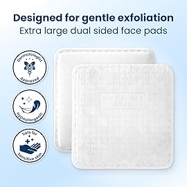 Clean Skin Club Clean Pads 2.0 [New & Improved Edges] Guaranteed Not to Shed & Tear, Unique Triple Layers, Textured Side & Ultra Soft Side, Organic Disposable Cotton, Pair with Makeup Remover 2 Pack