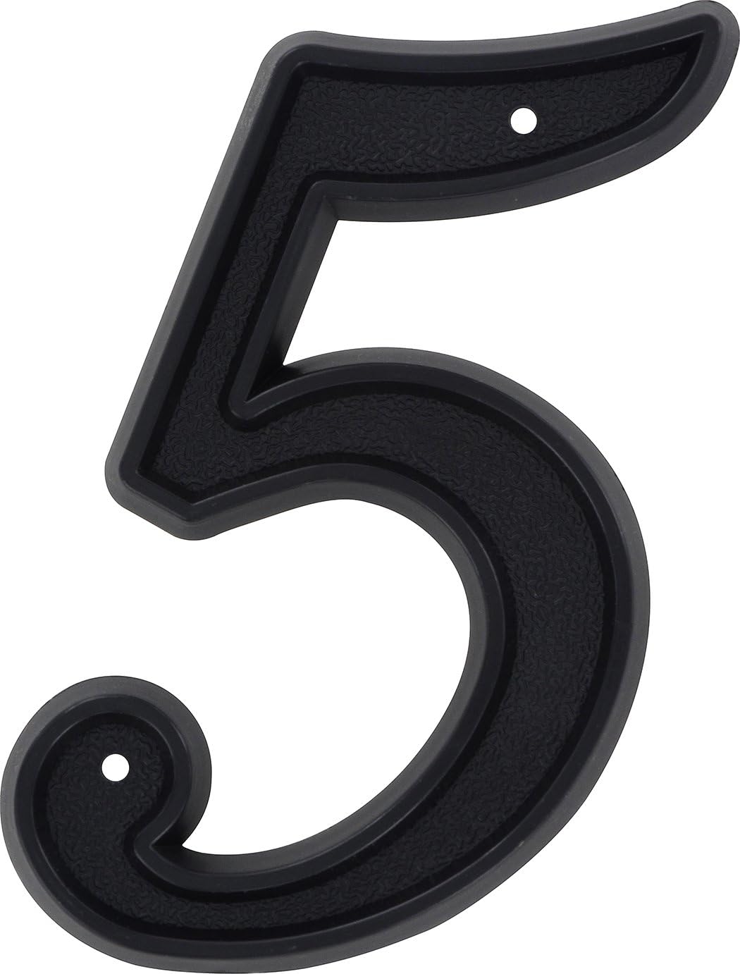 HIllman 844050 6-Inch Plastic House Number 0 , Black