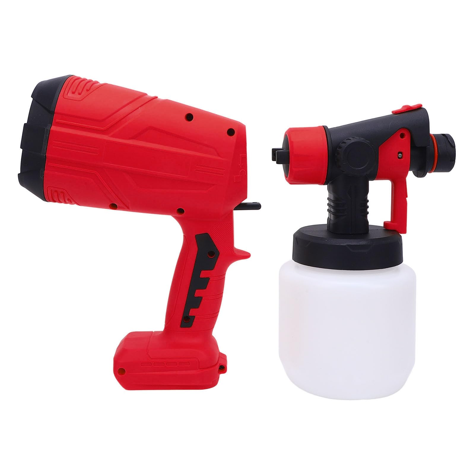 Spruzzatore Vernice Senza Fili, 200W A Batteria Pistola A Spruzzo Elettrica con Contenitore 800 Ml, 4 Ugelli, per Verniciatura Case, Mobili, Recinzioni, Pareti, Porte, Armadi
