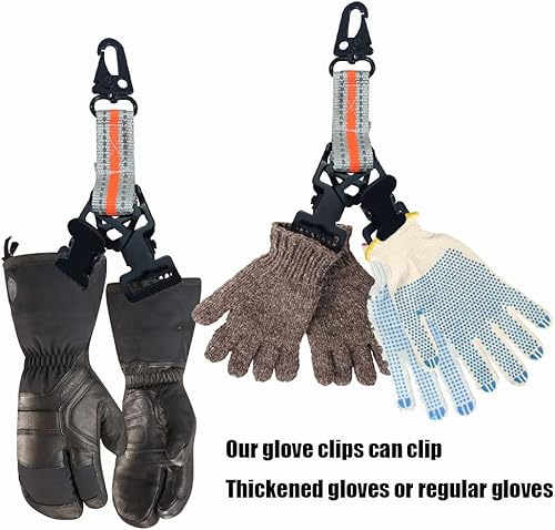 Miniatura 3 de jinyatu - 2 pinzas para guantes para el trabajo, clip doble para agarrador de guantes, protección de seguridad, equipo de asistencia de bomberos,