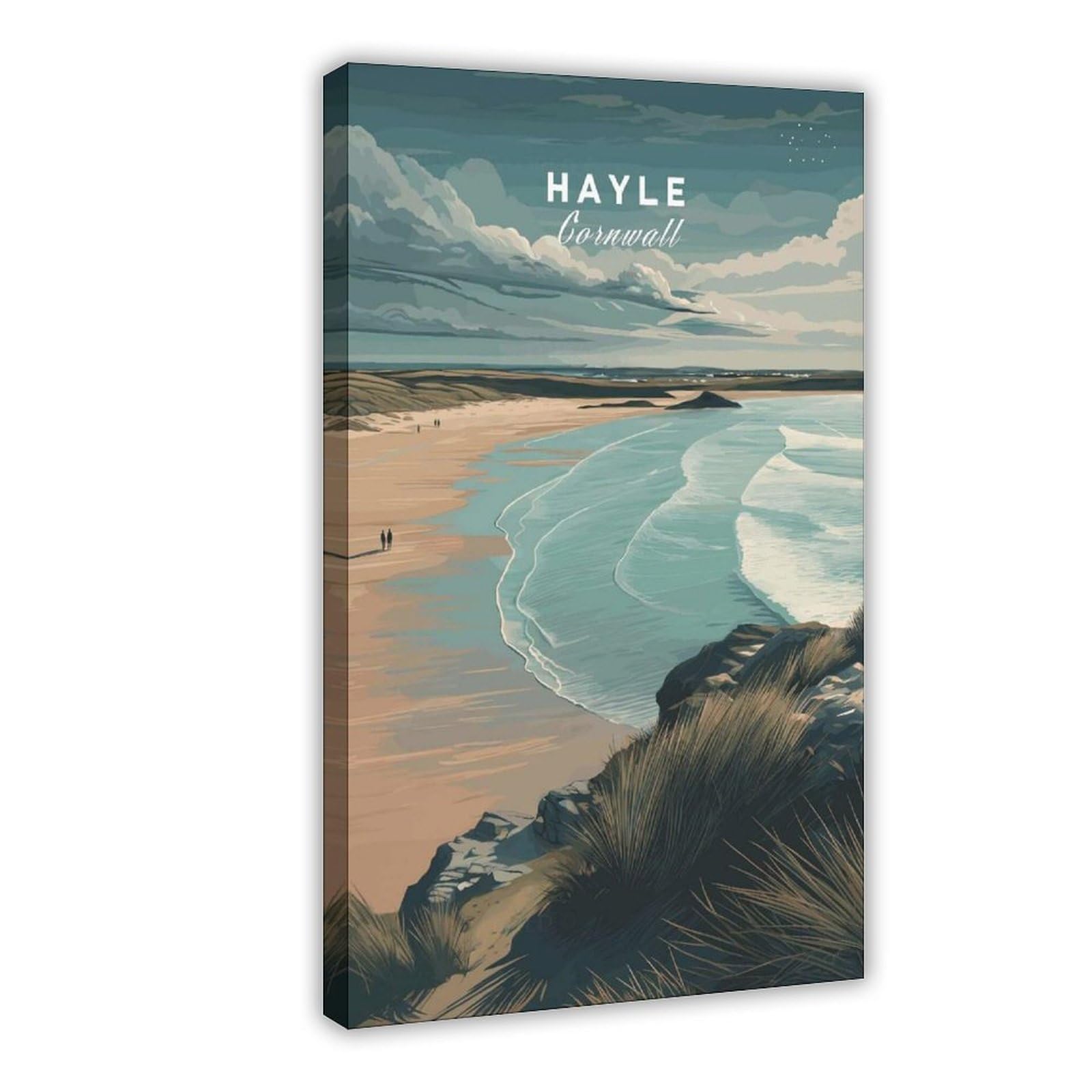 Bareronor Hayle Cornwall Coastal (2) Canvas Poster Bedroom Decor Landscape Office Room Decor Gift 24" L X 36" W