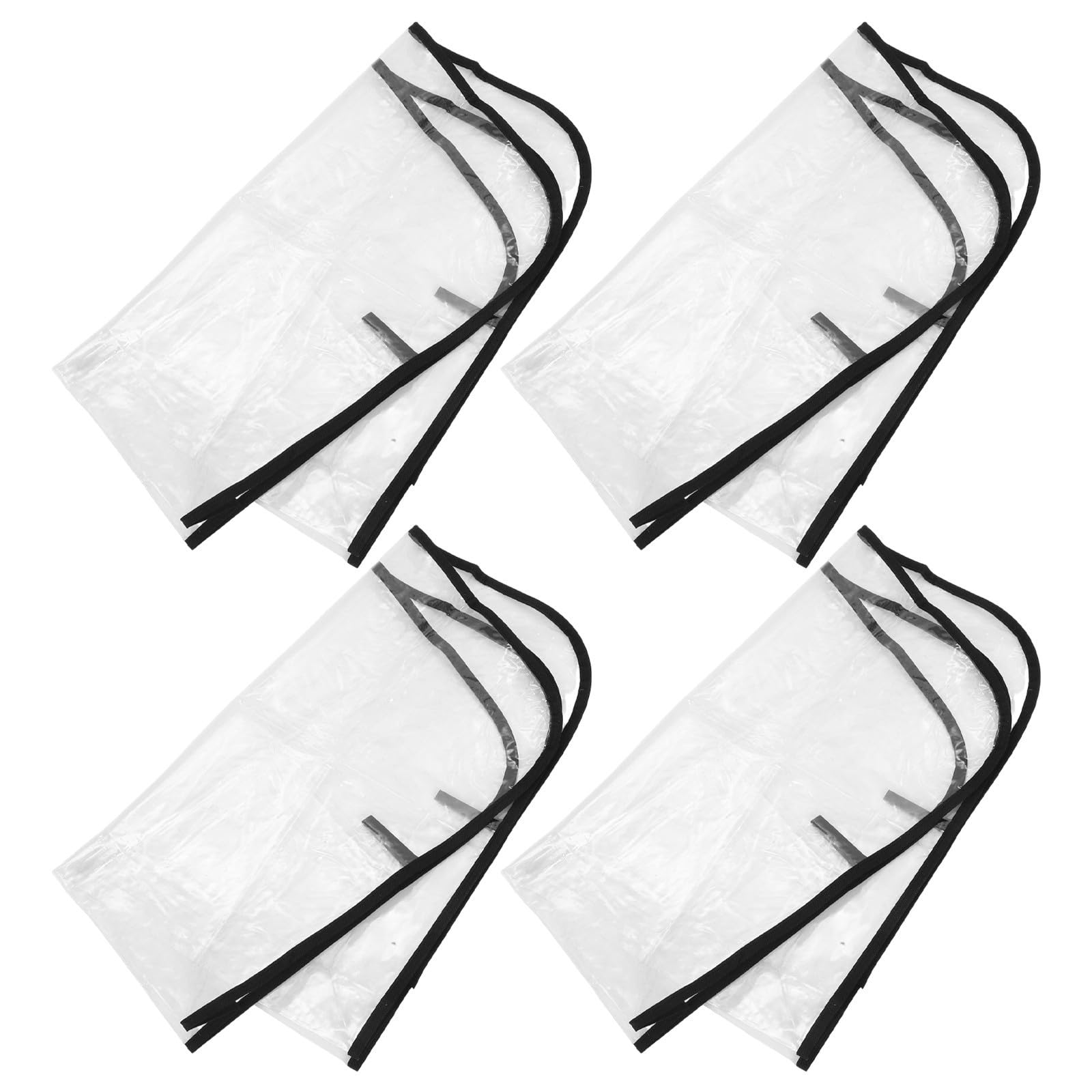 Funda para silla de peluquería impermeable contra tintes y polvo de PVC transparente 4 uds