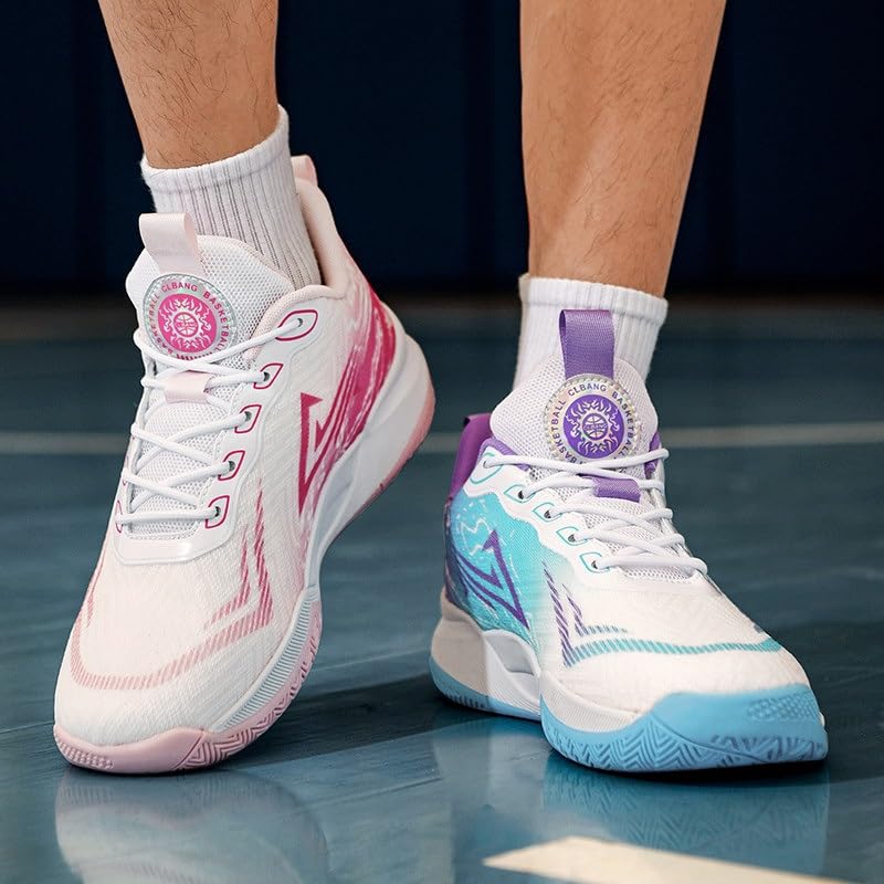 Buty do koszykówki unisex, antypoślizgowe, odporne na zużycie, amortyzujące, oddychające, młodzieżowe sportowe buty treningowe Buty spacerowe