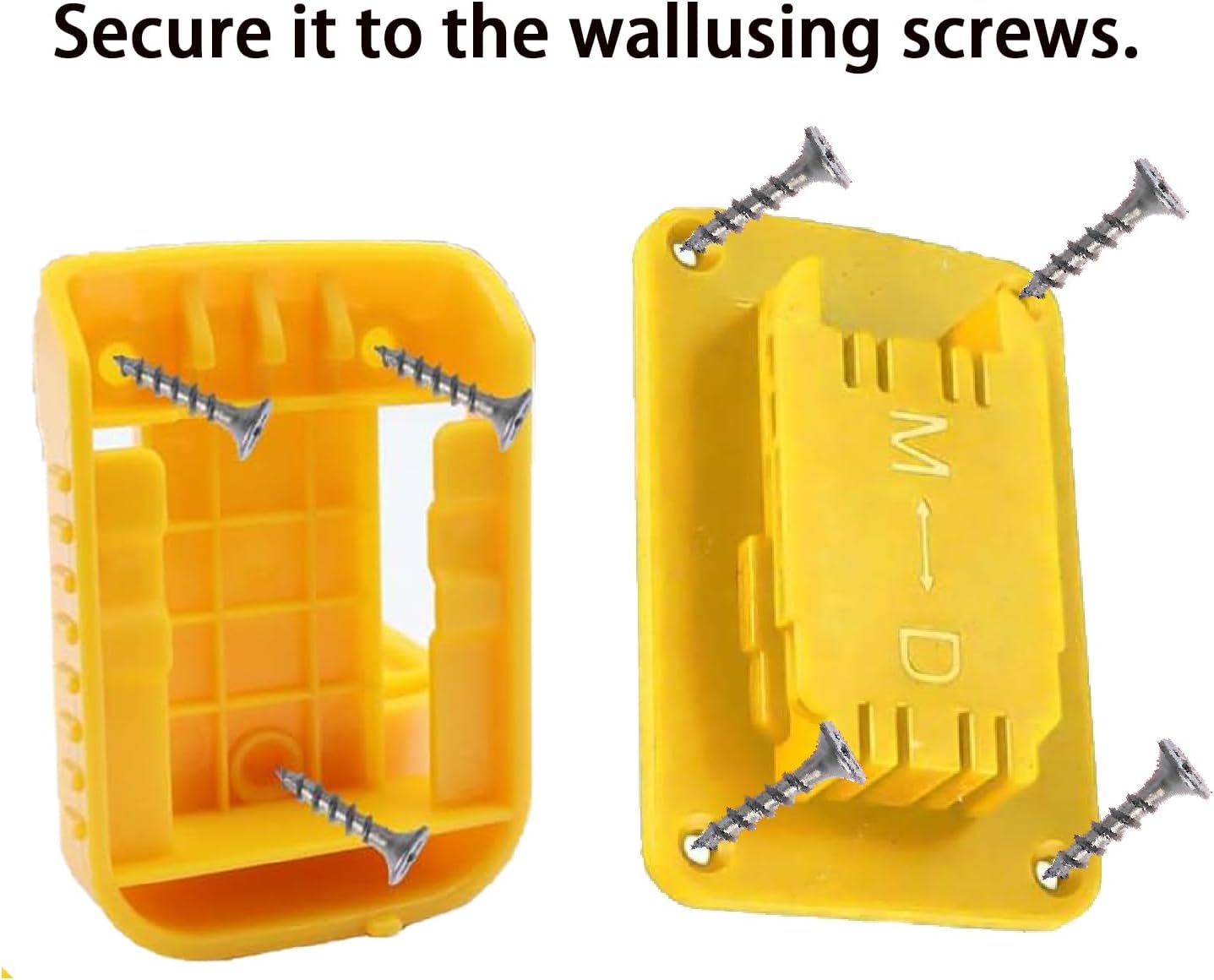10pcs Tool Holders and 10pcs Battery Holders Compatible with Dewalt 20V Battery Drill Tool
