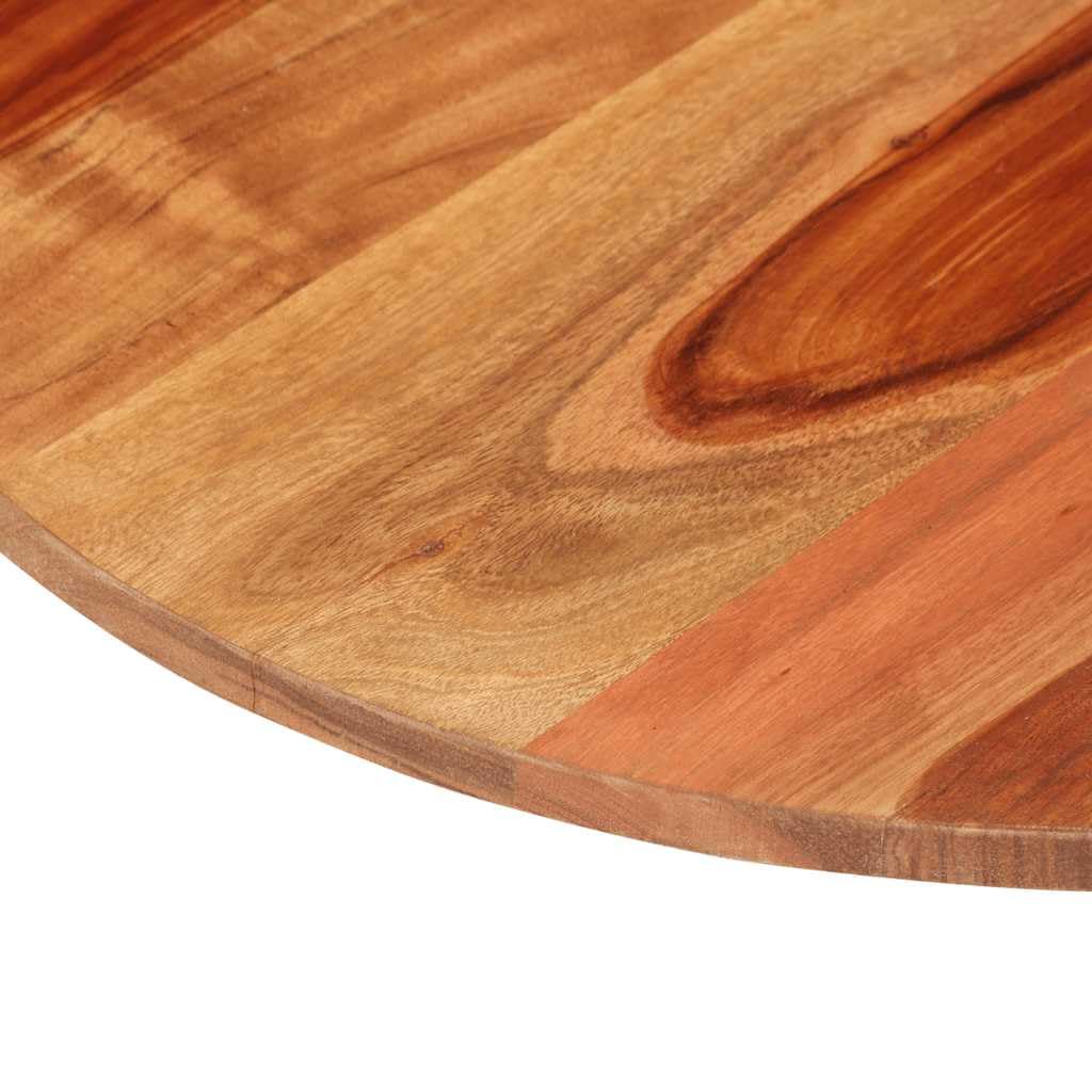 Hothingwell Runde Tischplatte aus massivem Akazienholz, 15-16 mm, 50 cm, Platte für Restaurant, Café, Hotel, leicht zu reinigen mit einem feuchten Tuch