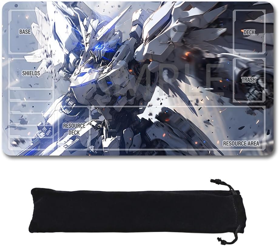 GCG Playmats with Zones - 24"x14" Unofficial GCG Card Game Mat New Player Compatible TCG Player Include Storage Bag (GAODA (14)-Zone)