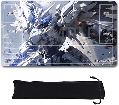 GCG Playmats with Zones - 24x14 Unofficial GCG Card Game Mat New Player Compatible TCG Player Include Storage Bag (GAODA (14)-Zone)