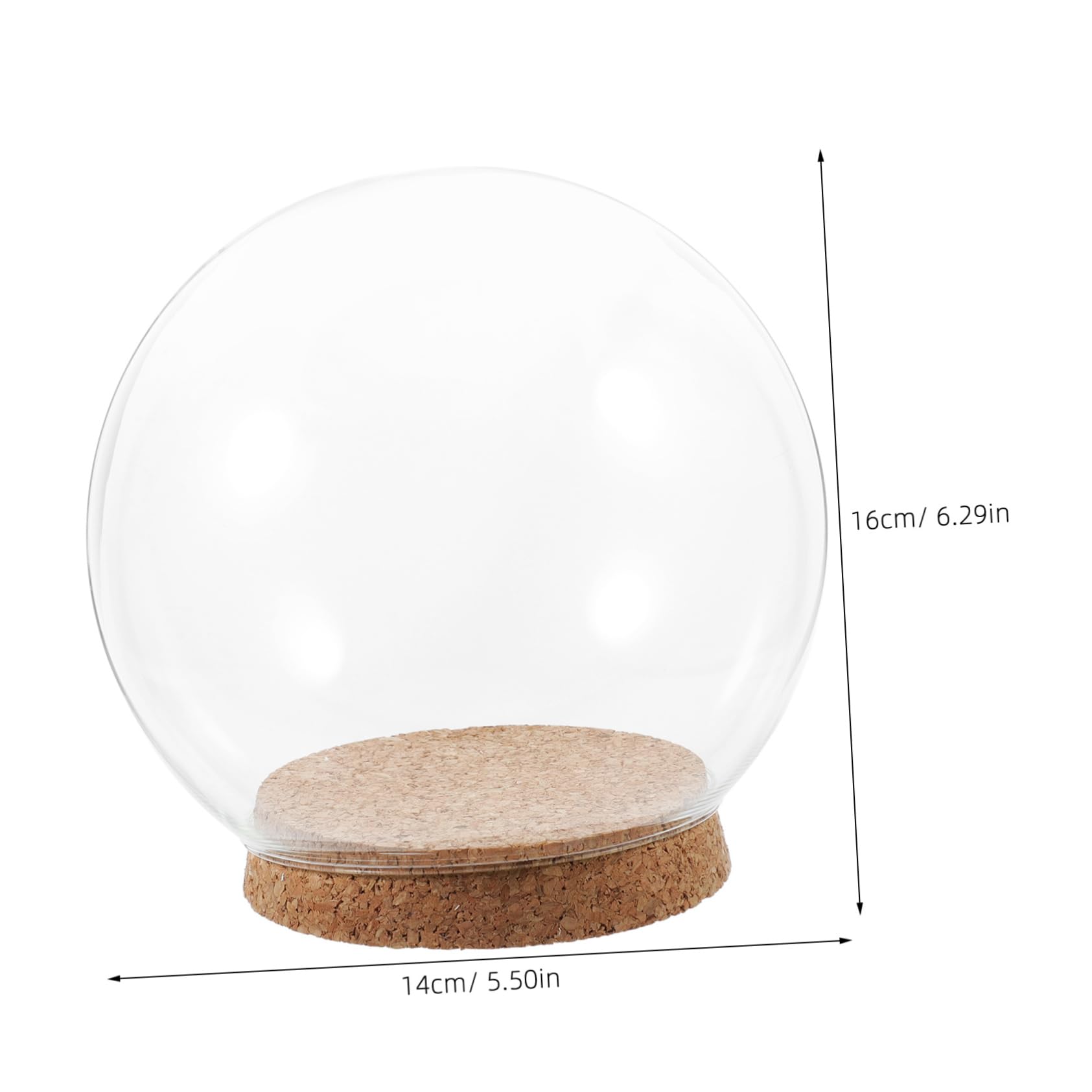 Operitacx 3 Piezas Cubierta De Vidrio Soporte De Cúpula De Postre Luz Del Casco Cubierta De De Comida Regalos De Cumpleaños Para Flor Eterna Pastel Mujer Madera Corcho Bola De Cristal