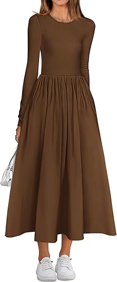 BTFBM Casual Long Sleeve Dresses Spring Dresses 2025 Wedding Guest Dress Midi Dress Flowy Bohemian Long Dress