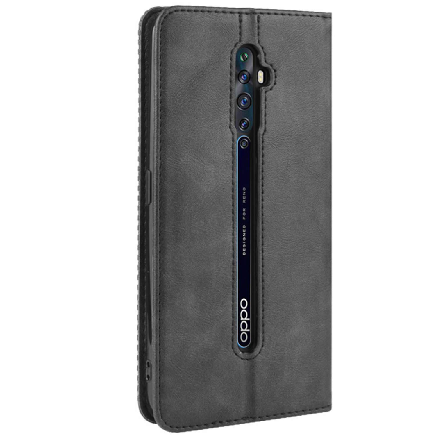 HualuBro Custodia per Oppo Reno2 Z, Flip Cover Portafoglio Magnetica in Retro PU Pelle a Libro TPU Antiurto Stand Case per Oppo Reno 2F / Reno 2Z / Reno2 F / Reno2