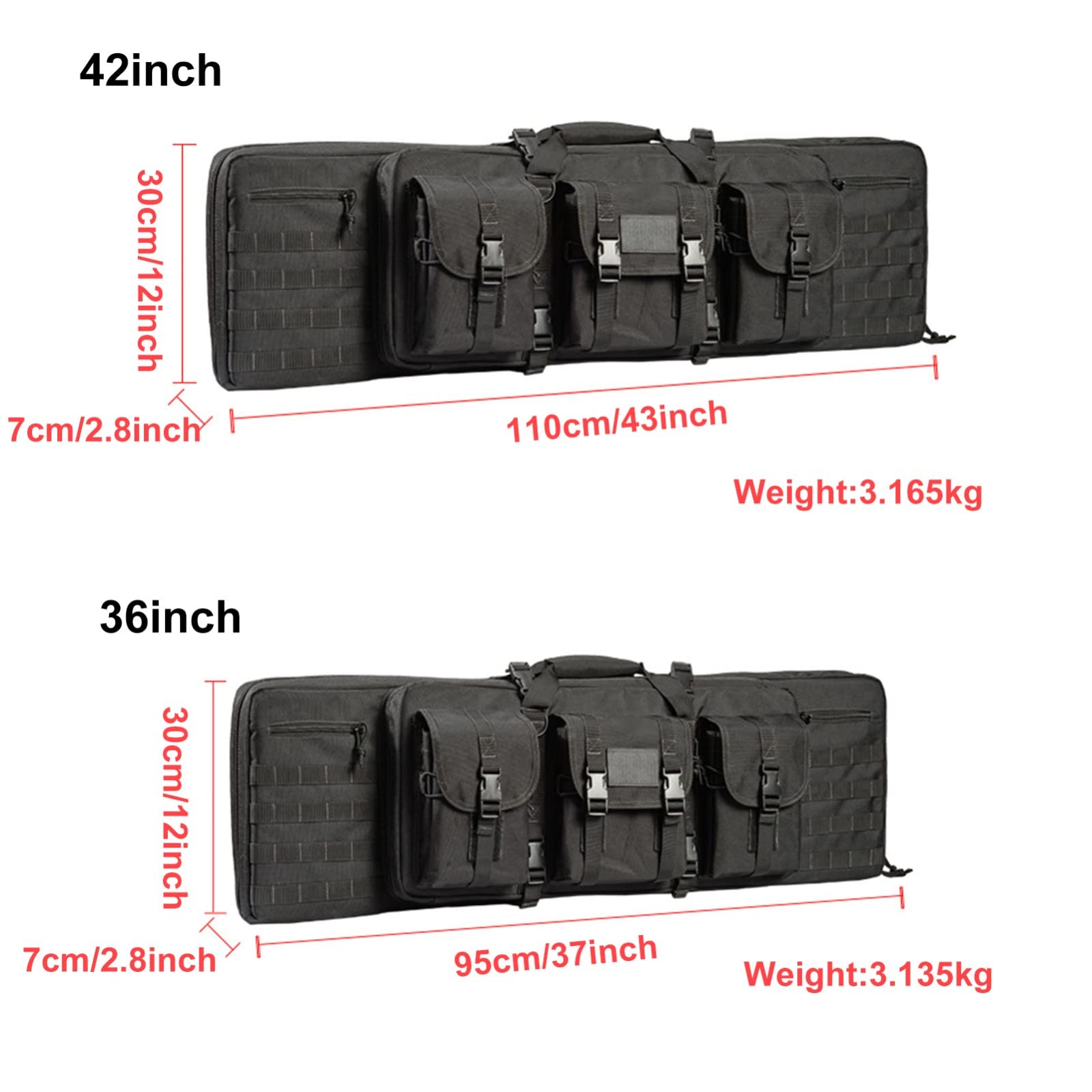 Funda para Armas Largas,Bolsa para Rifle con Cerradura,Funda para Transporte de Armas,Funda Mochila para Carabina, Escopeta de Airsoft con Correa para El Hombro para Caza Pesca