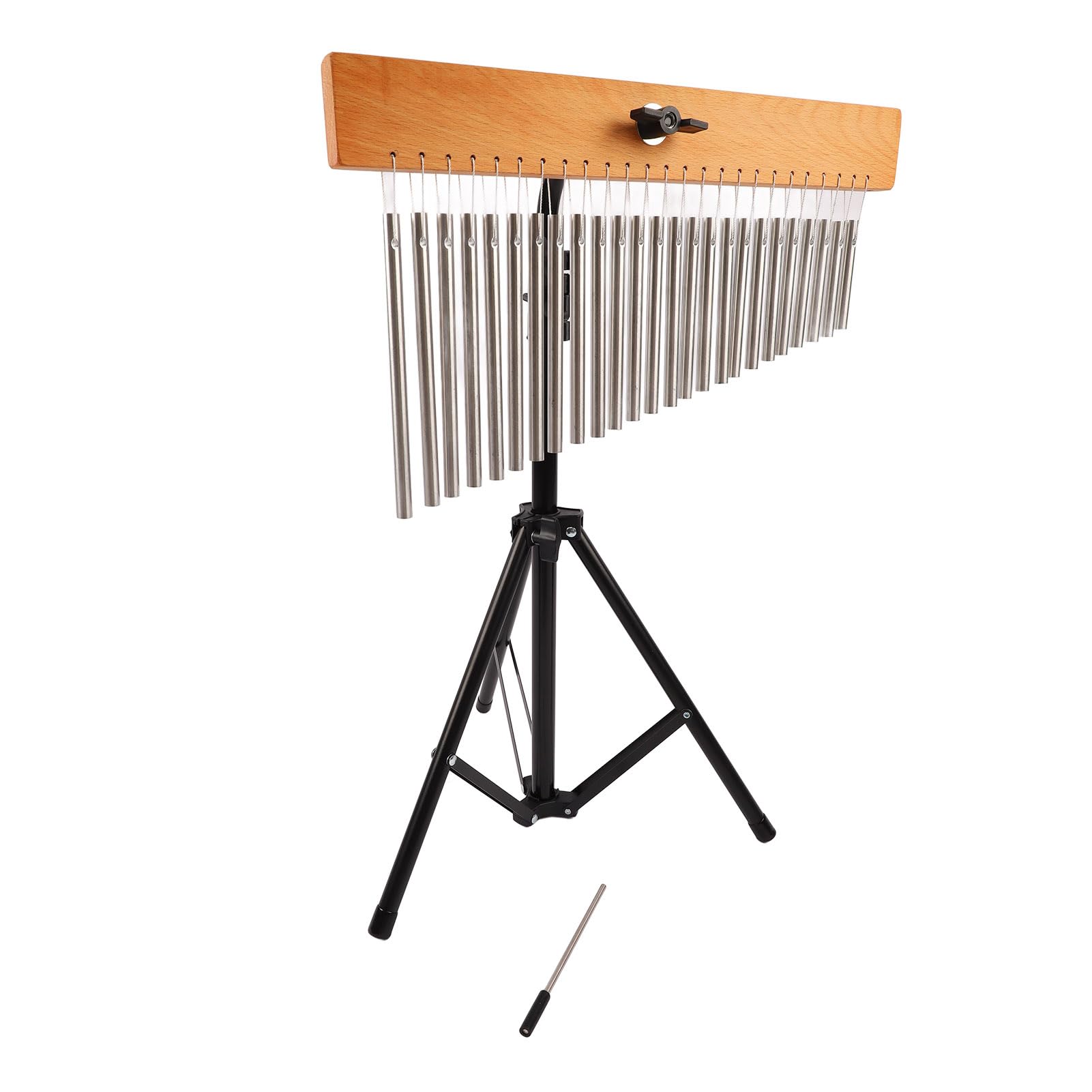 Generic Carillón de Viento para Violín, Barra de Metal Armoniosa, Base de Madera para Material Educativo Musical de Iglesia
