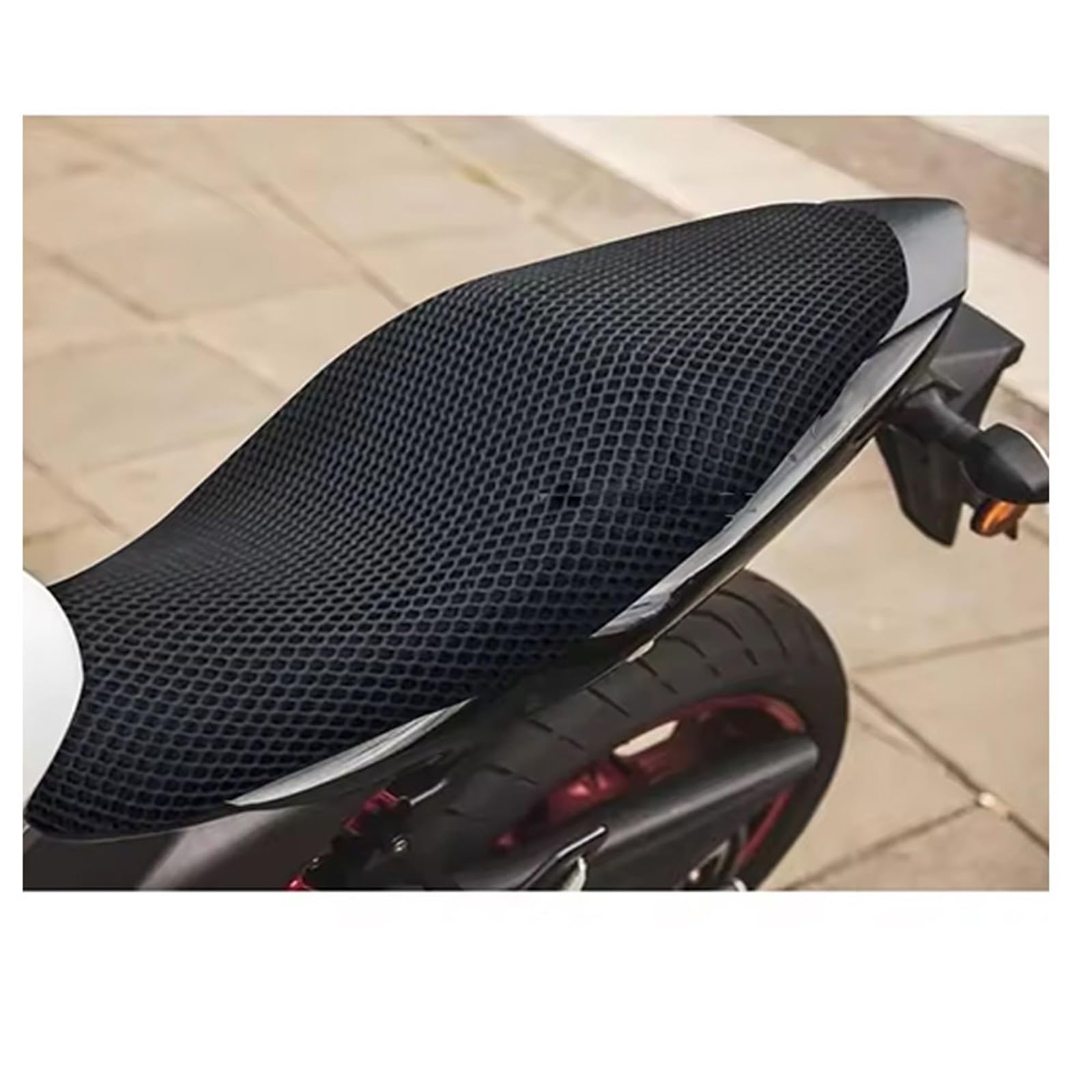 Per Suzuki SV 650 2019-2023 Moto 3D Flusso D'aria A Nido D'ape Copertura Di Sede Maglia Nylon Tessuto Isolato Proteggere Cuscino