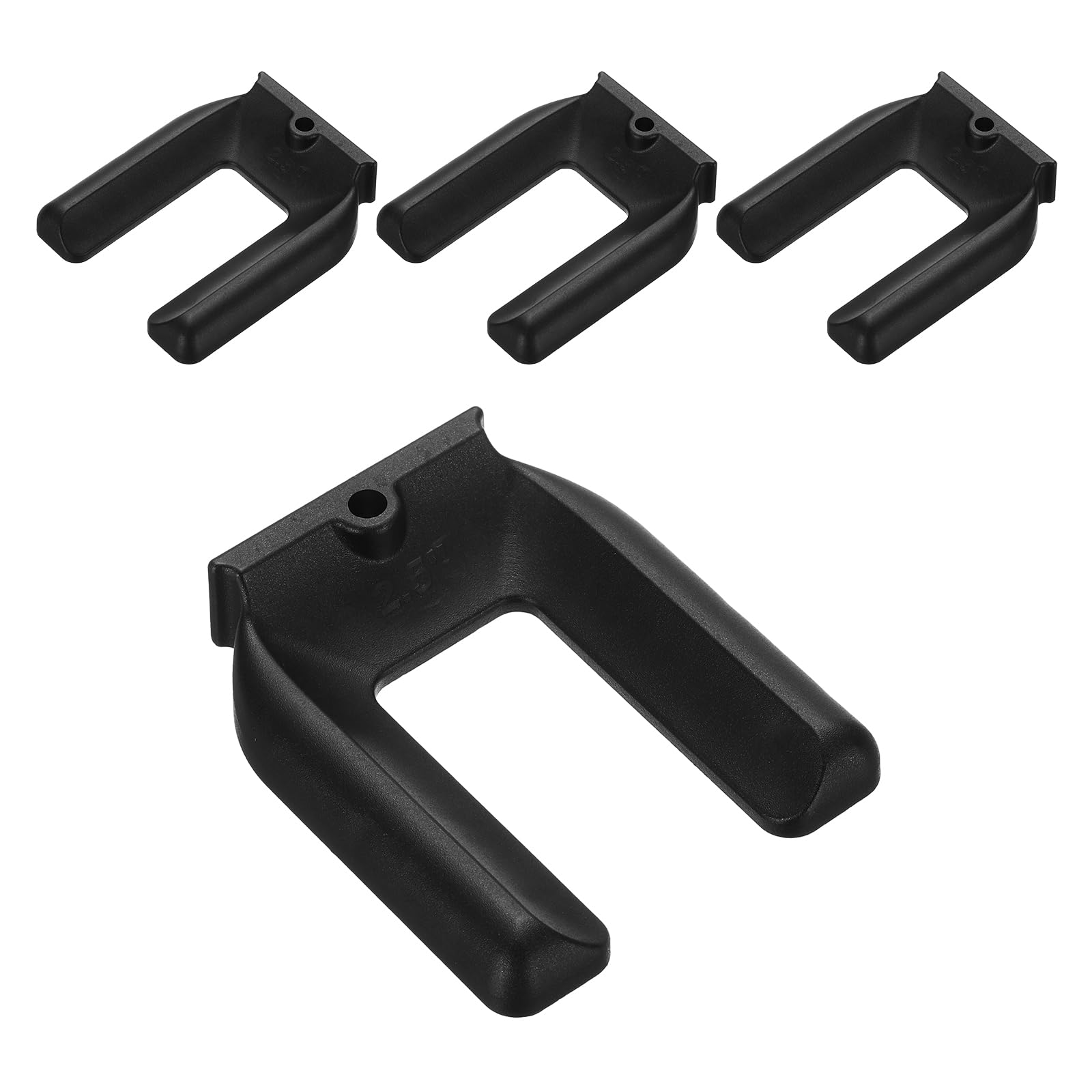 PATIKIL 4 Pack Furniture Wheel Stopper, M65 Rubber Non-Slip Foot Mats Furniture Wheel Caster Cups Bed Stoppers No Lifting for Sofa Refrigerator Protect Hardwood Floors, Black