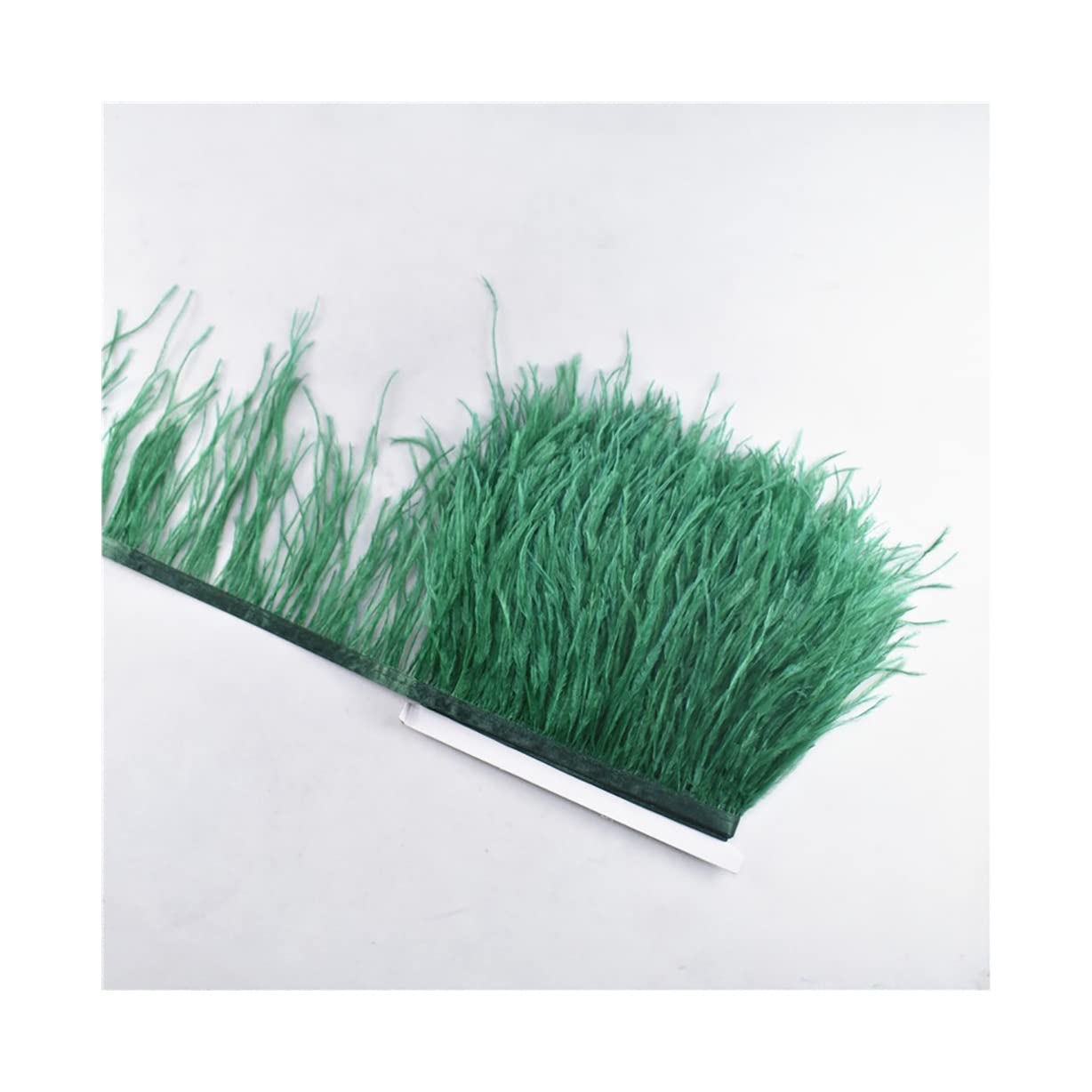 Plumes d'autruche vert foncé 2 yards pour robe de mariée et couture DIY