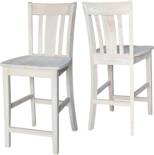 Miniatura 124 de International Concepts San Remo Taburete alto de bar, gris pardo lavado gris topo lavado,Espresso,Marrón,Beige,Negro -,Hickory/piedra