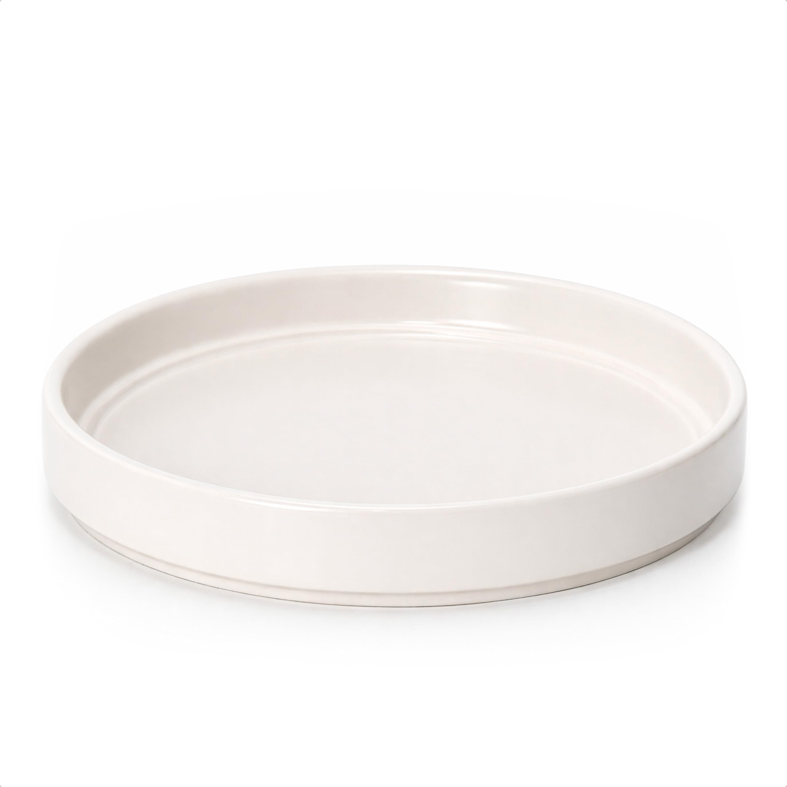 Black Ceramic Plant Saucer - Drainage Tray -23