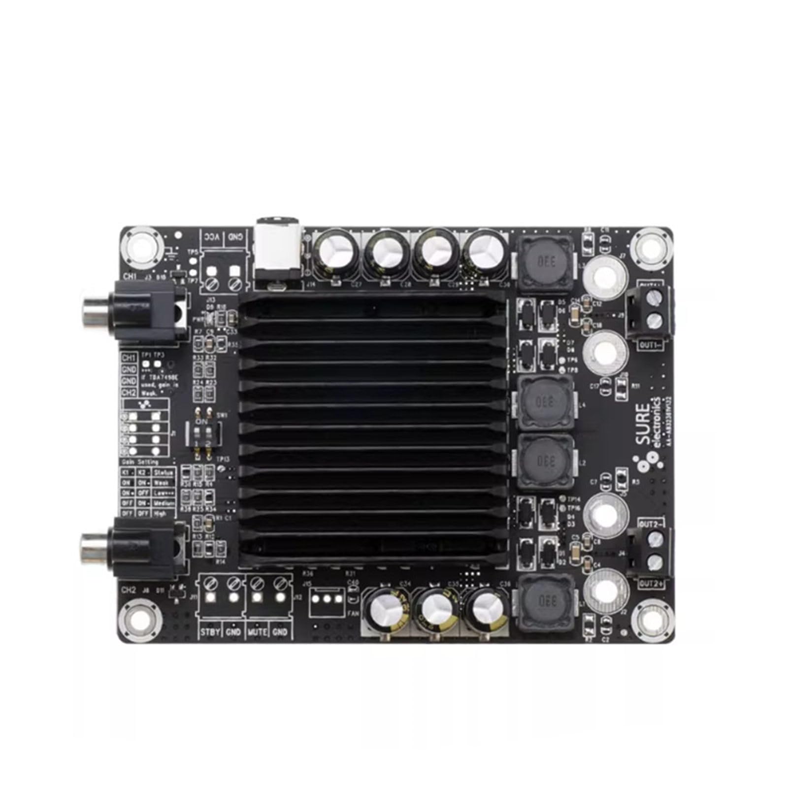 2 schede amplificatori audio digitali a due canali da 25 W di classe D per impianti sonorici e dispositivi commerciali, scheda amplificatore audio classe D per dispositivi portatili