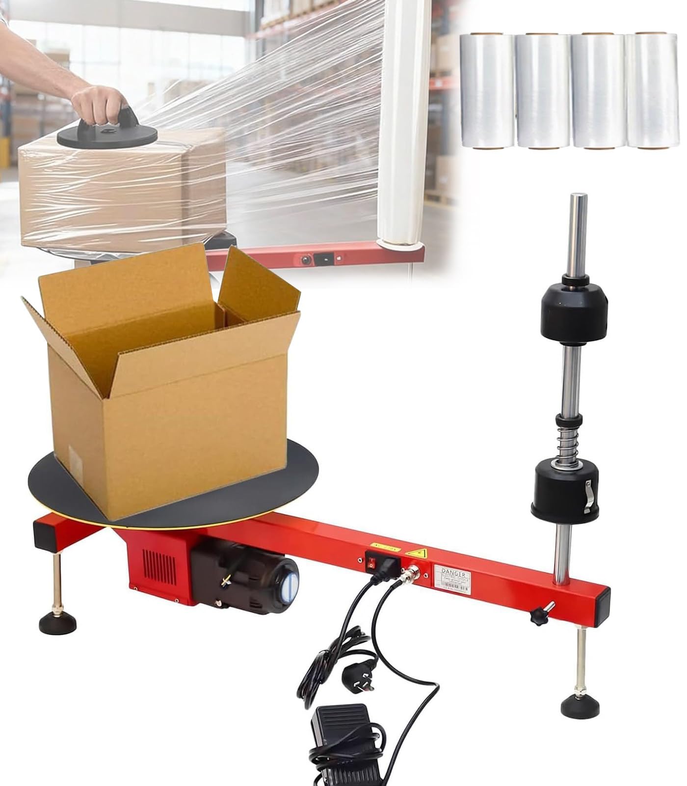 ZHIGUANYUN Pallet Wrapping Machine Dispenser Tools 20cmFilm-110V