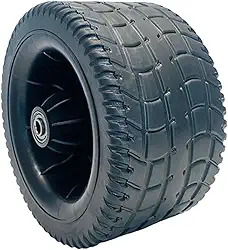 Rodízio de Roda para Carrinho de Mão de 7 Polegadas com Rolamento Duplo, Pneu Sólido, Peça de Reposição para Carrinho de Camping, Cortador de Grama, C, Estilo E