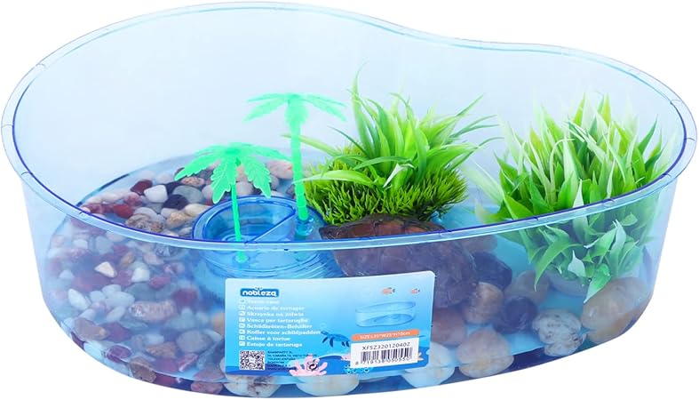 Acquario Per Tartarughe Con Filtro - 46x23x20 Cm, Habitat Naturale Per Rettili E Anfibi