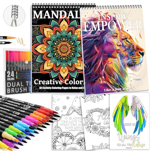 Adult Coloring Book for Women - Spiral Bound for Mindfulness & Relaxation