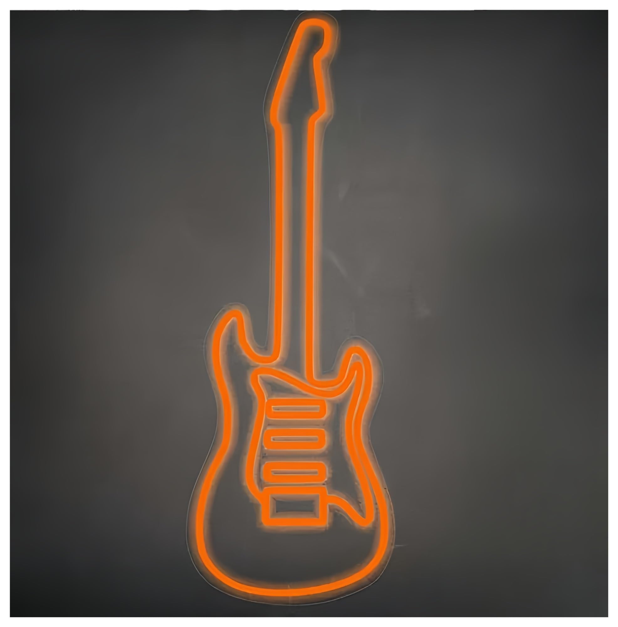 Shouxi E Sign Lamp Guitar Neon Sign For Rock Roll Guitar Neon Light Beer Bar Pub Music Room Studio 56X24cm(E)